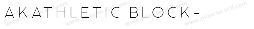 AKATHLETIC BLOCK字体转换
